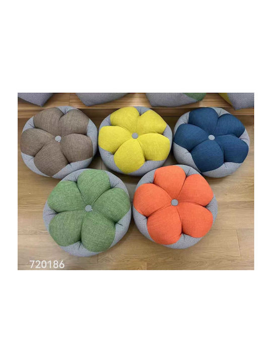 Bean Bag Bolster Dark Brown/Orange 50x12cm