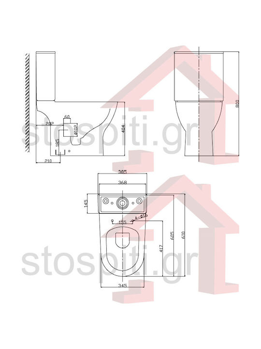 KLP Donna Rimless Floor-Standing Toilet and Flush that Includes Slim Soft Close Cover White