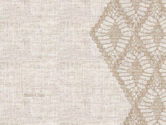 Saint Clair Fabric Placemats Beige 45x33cm 4pcs