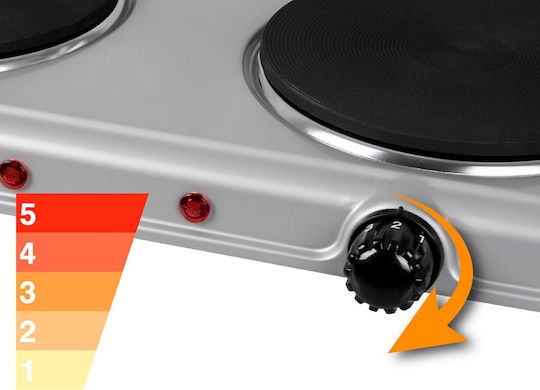 Eldom Countertop Burner Enamel Double Inox