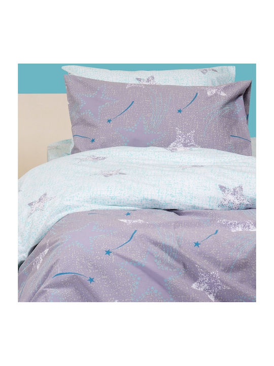 Melinen Star Boy Kids Cotton Pillowcase Set 50x70cm Purple 2000044005