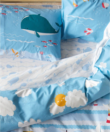 Kentia Balena Kids Cotton Pillowcase Set 52x72cm Balena