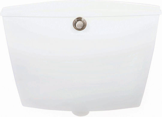 Spek Sabrina Wall Mounted Plastic High Pressure Rectangular Toilet Flush Tank White