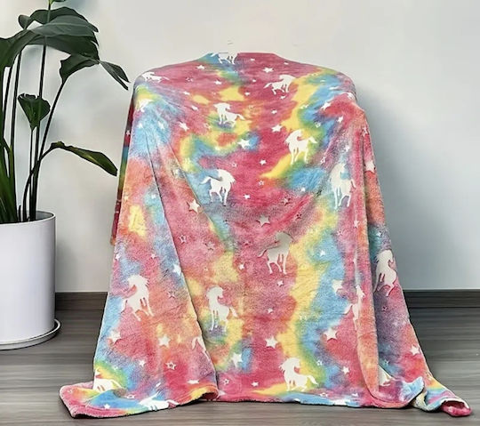 Одеяло Флийс Светещо Розов 200x150бр
