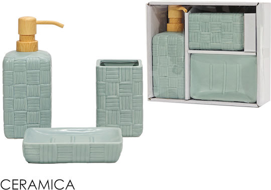 General Trade Bathroom Accessory Set Ceramic Light Blue 3 Pieces