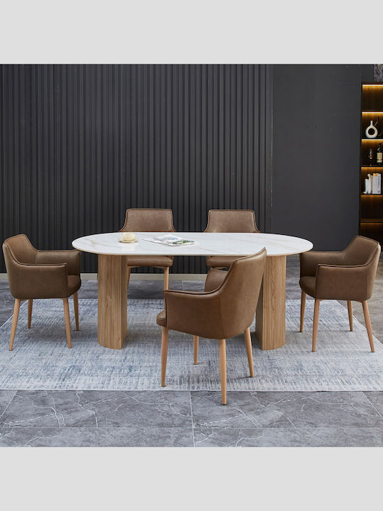 Set Mobila Living Mellow Cu 6 Scaune 180x90cm