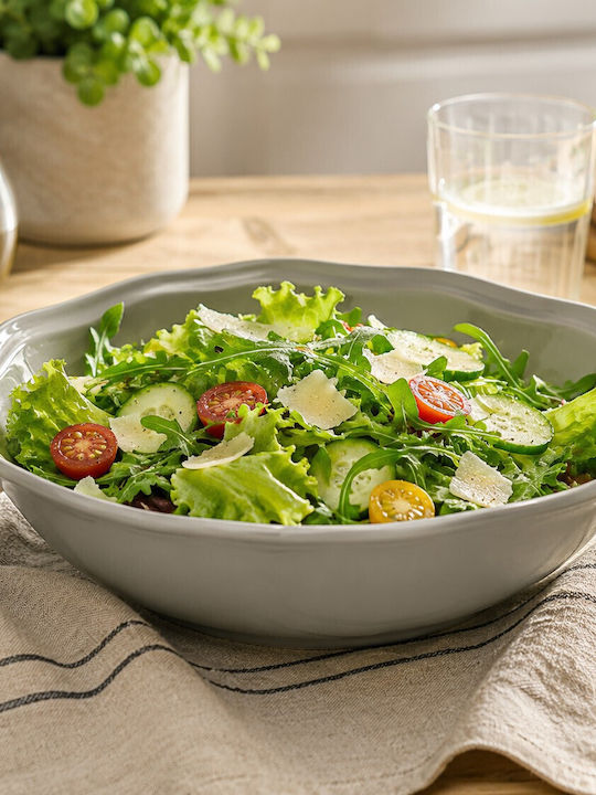 Ankor Premium Classic Porcelain Salad Bowl Gray 23x23cm
