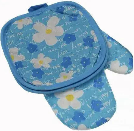 Sidirela Fruits Kitchen Glove & Pot Holder Set Fabric Yellow - Fruits 3pcs