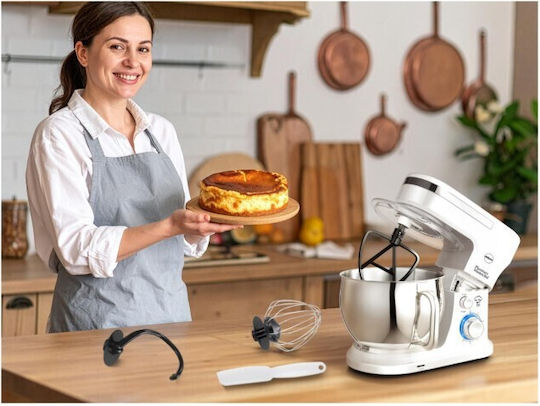 Eldom Kitchen Machine 1800W with Stainless Bowl 5lt White