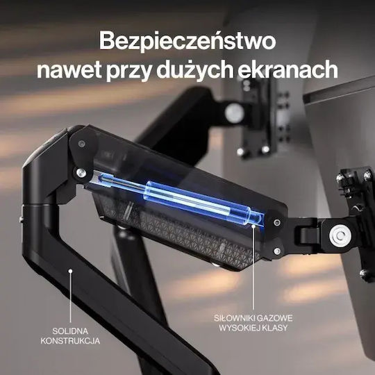 Endorfy Atlas GS Double Стойка за бюро за 2 монитора с рамо