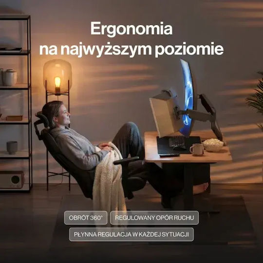 Endorfy Atlas GS Double Стойка за бюро за 2 монитора с рамо