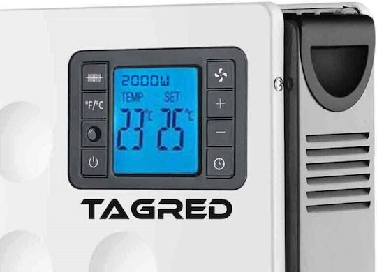 Tagred Θερμοπομπός Δαπέδου 2000W με Ηλεκτρονικό Θερμοστάτη Λευκός