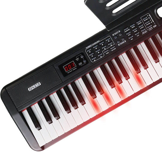 SUPRIMO SUPRIMO Tastatur 88035L mit 88 Tasten mit Gestell Schwarz