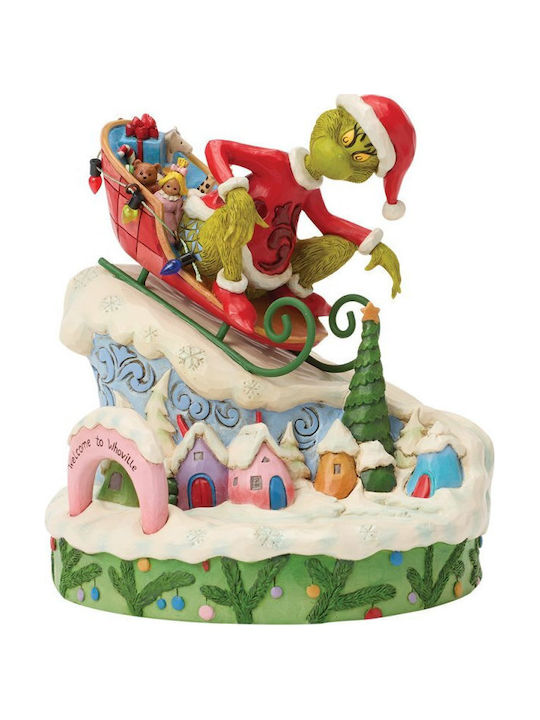 Grinch On Sled 15 Cm