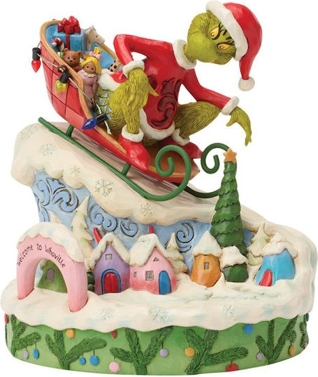 Grinch On Sled 15 Cm