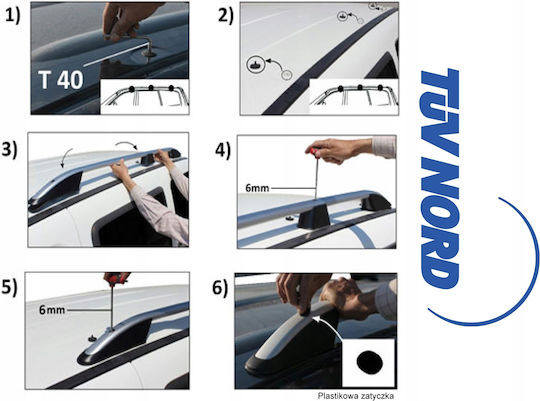 Can Bare De Acoperiș Din Aluminiu Pentru Ford Curier De Tranzit Set Cu Picioare Argintii