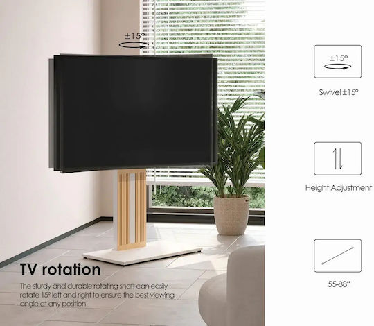 Fitueyes Zen FT88 Floor TV Stand up to 88" White