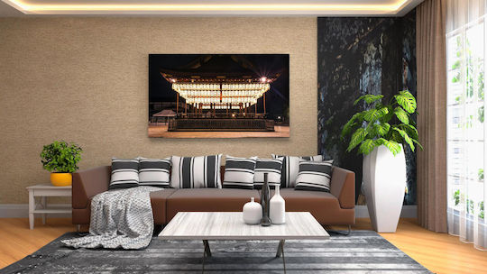 Painting Illuminated Japanese Lanterns Lit Japanese Lanterns 150x100