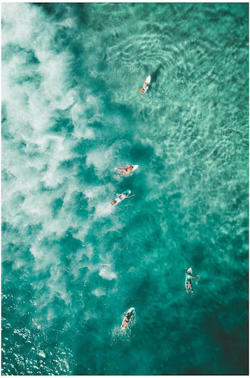 Πίνακας Surfing In Crystal Waters Σέρφινγκ Κρυστάλλινα Νερά 100x150