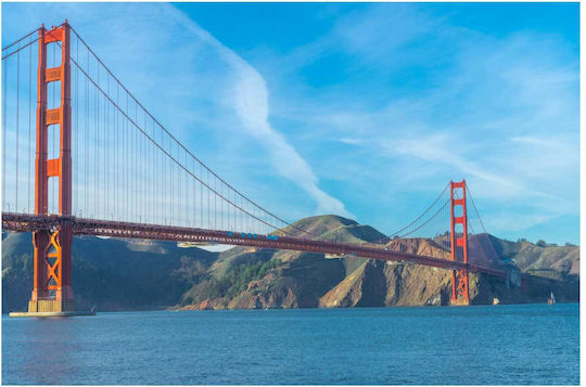Gemälde Golden Gate Bridge in San Francisco Brücke Golden Gate Im San Francisco 150x100