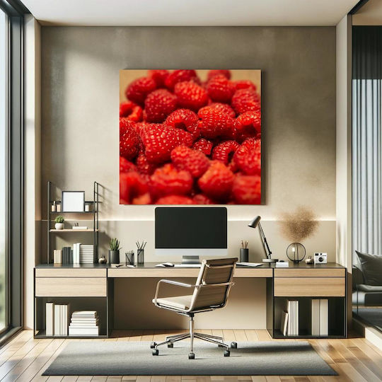 Gemälde Fresh Raspberries Frische Himbeeren 110x110