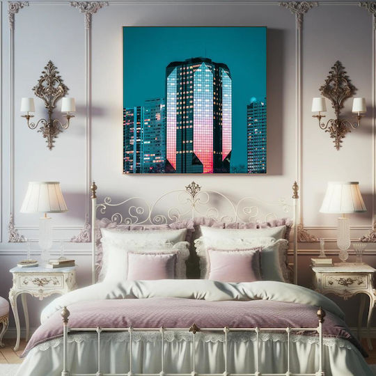Illuminated City Skyscraper Of The Lit City 1 On Canvas Illuminated City Skyscraper Of The Lit City 1 On Canvas