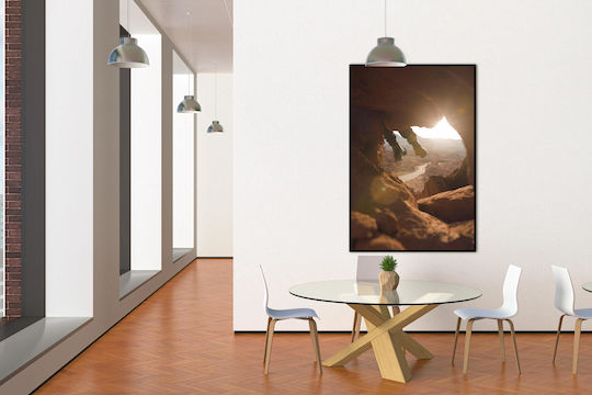 iLovePrints Gemälde Hiker's Boots Mit Blick Auf Valley Road 100x150