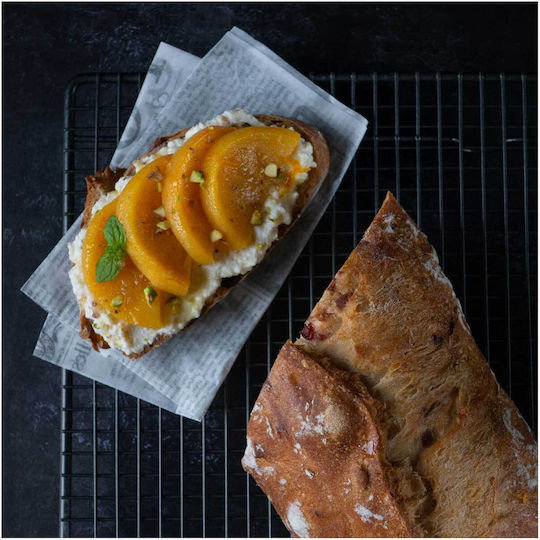 Πίνακας Gourmet Bread Peach Topping Γκουρμέ Κάλυμμα Ψωμί Ροδάκινο 110x110