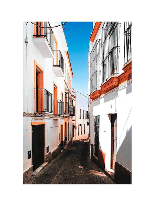 iLovePrints Gemälde Schmale Gasse In Sonniger Stadt 100x150
