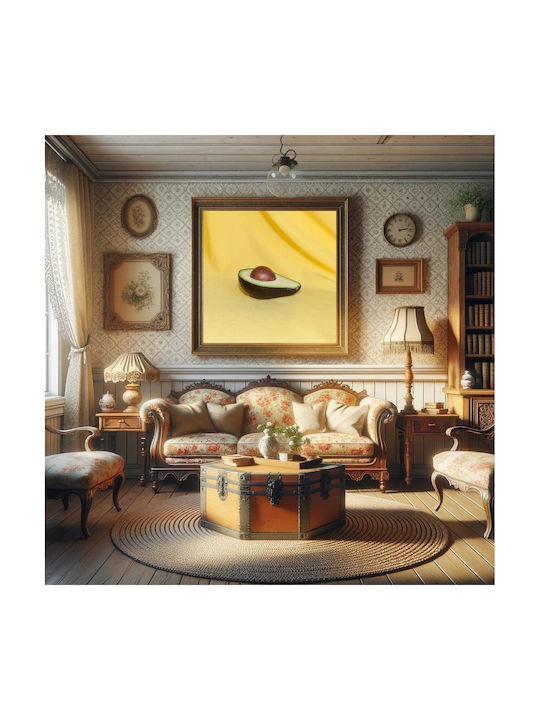 Painting Avocado On Yellow Background Avocado Yellow Background 110x110