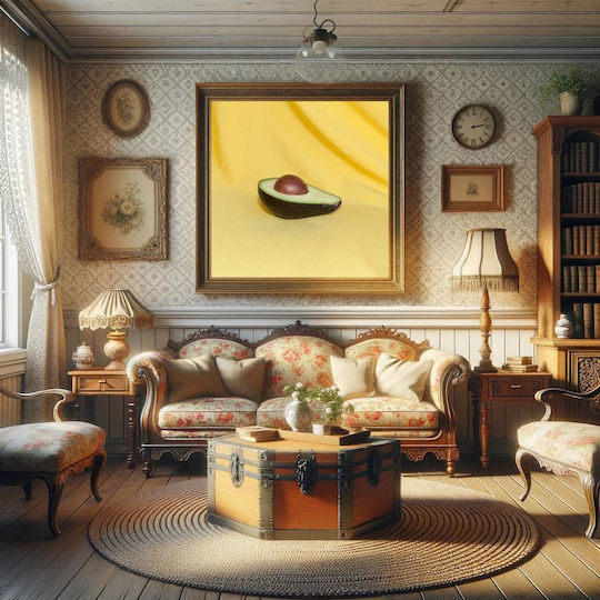 Панел Avocado На Жълт Фон 110x110