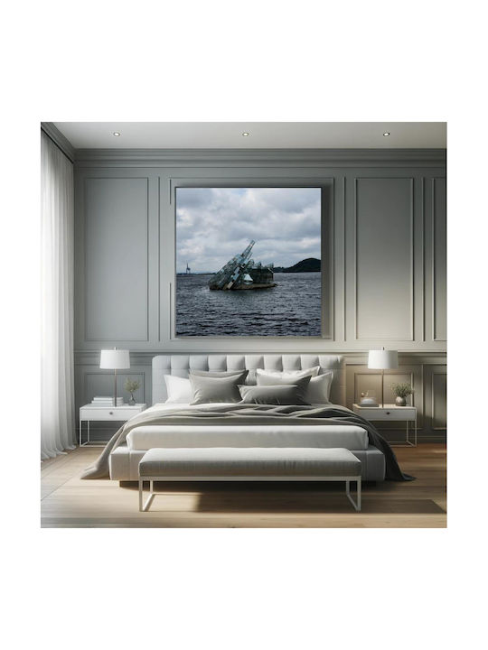 Панел Glass Structure On Water Стъклена Структура Водата 110x110