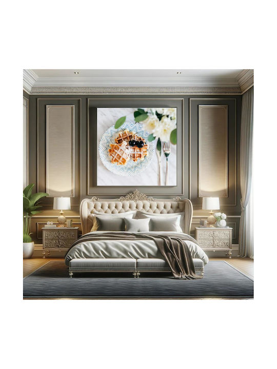 Painting Waffles Cherries On A Patterned Plate Waffles Cherries Plate Designs 110x110