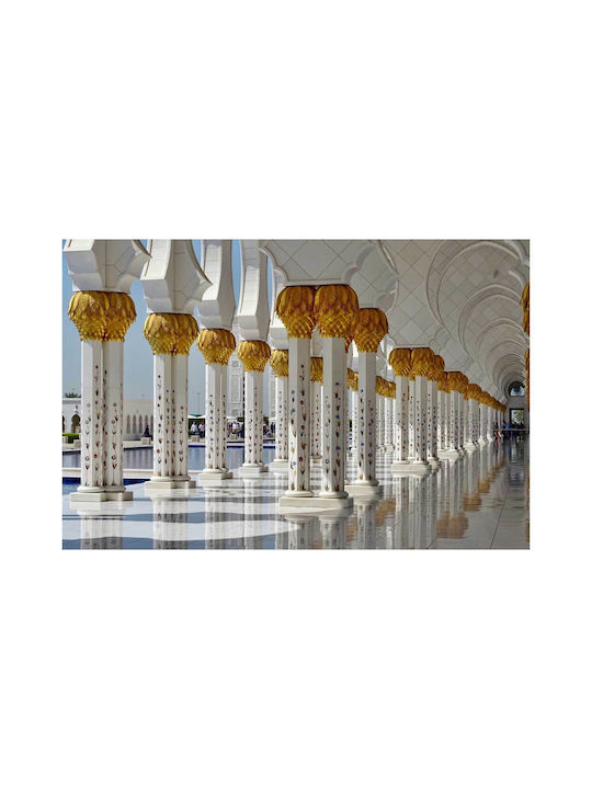 iLovePrints Golden Columns In Architectural Detail Χρυσές Στήλες Αρχιτεκtonische Leinwand 150x100