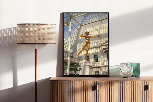 Πίνακας Golden Archer Statue In Sunlit Atrium Άγαλμα Golden Archer Στο Ηλιόλουστο Αίθριο 100x150