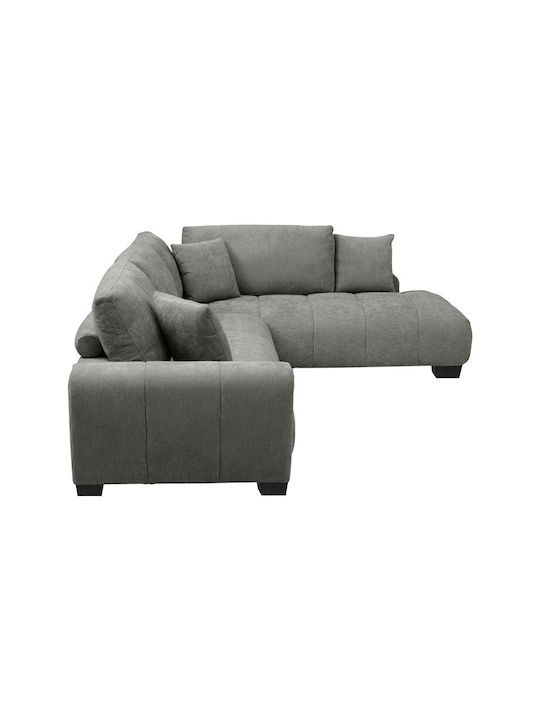Vaneto Corner Couch with Left Corner Anthracite 298x208x85cm