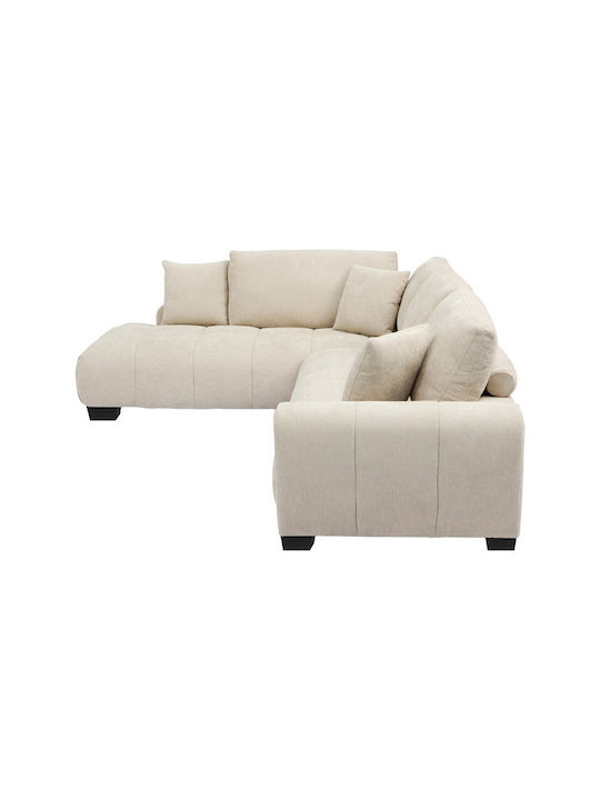Vaneto Ecke Sofa mit Rechte Ecke Beige 298x208x85cm