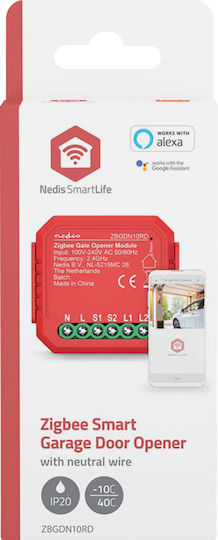 Nedis Zigbee 3.0 2.5w Smart Switch Garage Door Openers Red
