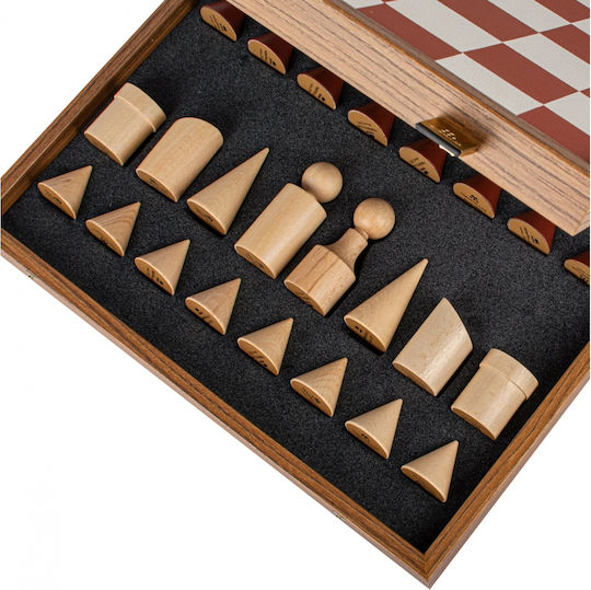 Manopoulos Wooden Chess Pawns Handmade White / Beige 8.5cm
