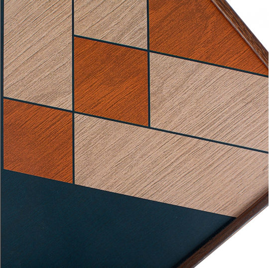 Manopoulos Wooden Checkers & Dice Set for Backgammon Handmade