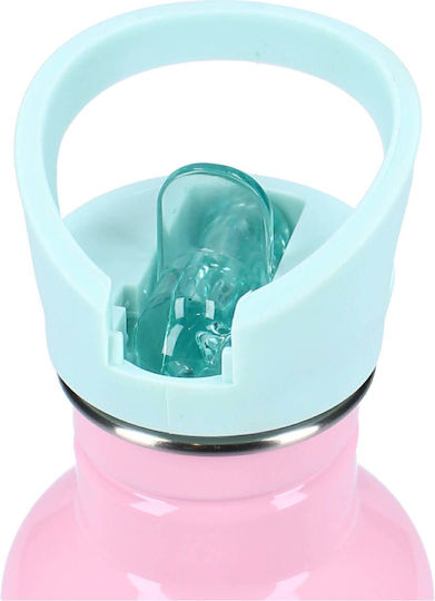 Vintage Lovers Rostfreier Stahl Kinder Trinkflasche Stitch mit Aufklappbar Verschluss Rosa 500ml