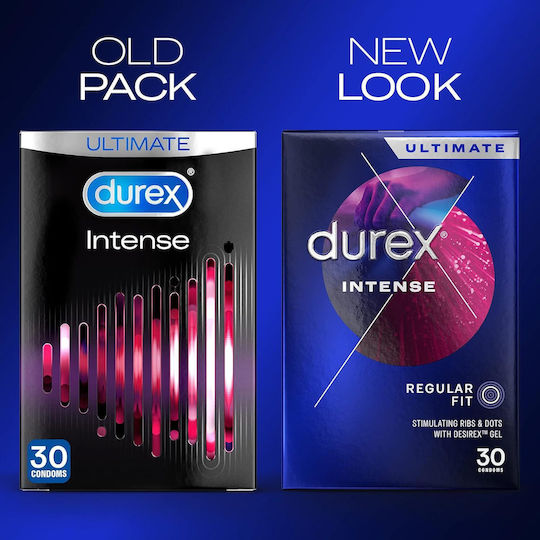 Durex Prezervative Box 30 bucăți cu striații Natural