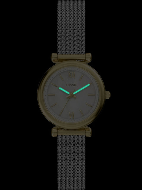 Fossil Trei Ceasuri Dama 28mm Baterie Cu Brățară Din Metal Auriu