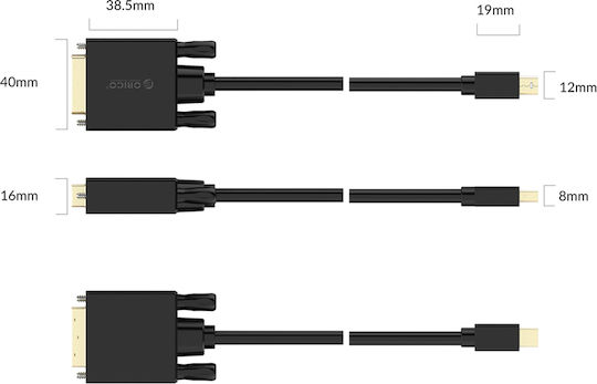 Orico DVI-D Kabel Männlich - 2m Schwarz