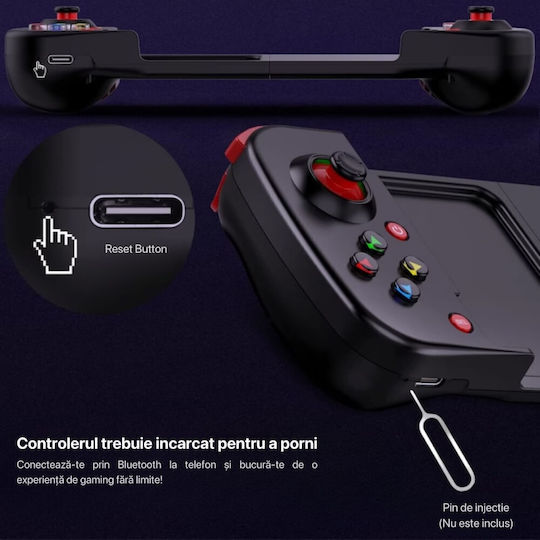 TOY003 Gamepad Wireless pentru Android PC Switch iOS Negru
