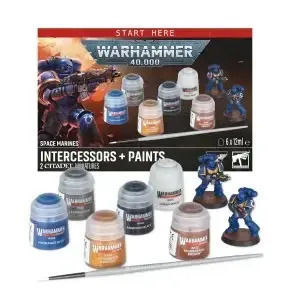 Games Workshop Warhammer 40.000 Space Marines Intercessors Unbemalte Figuren