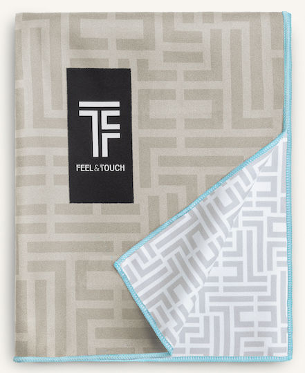 Feel & Touch Πετσέτα Microfiber Σώματος Μπεζ 180x90εκ.
