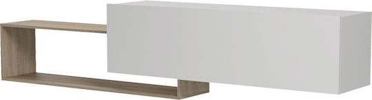 Έπιπλο Τηλεόρασης Olande Λευκό-sonoma Μ210xΠ35xΥ48cm