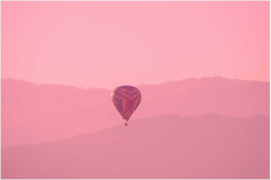 Панел Hot Air Balloon At Sunset Място на залез 150x100