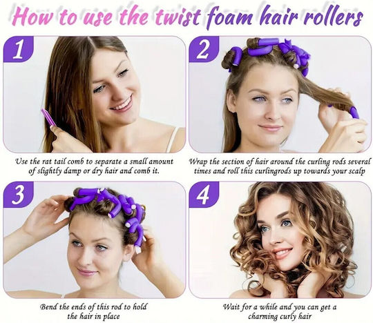Bendable Hair Rollers 10 Pieces